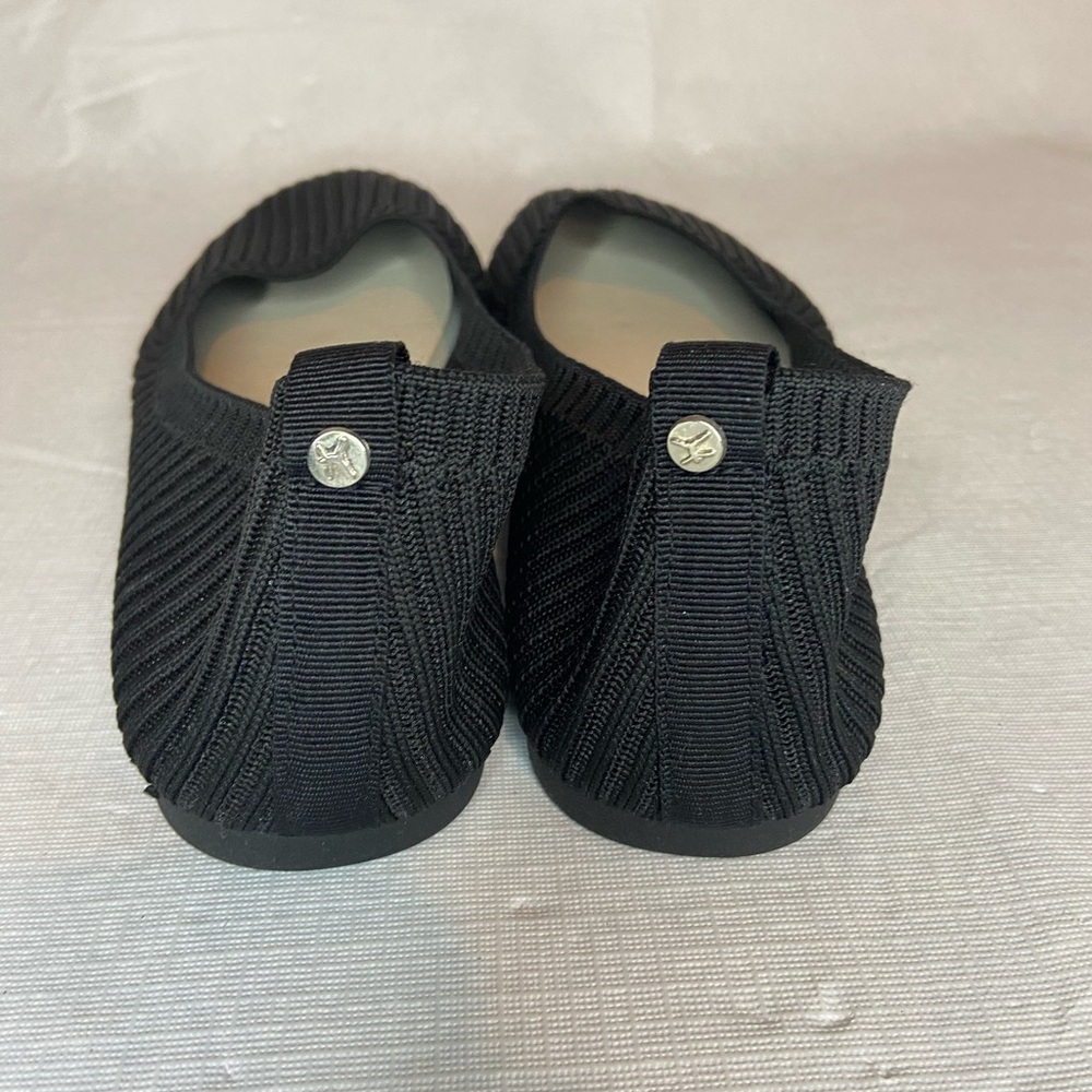 Danskin Vision Black Knit Ballet Flat Size 10M Light Packable Breathable - Picture 5 of 9